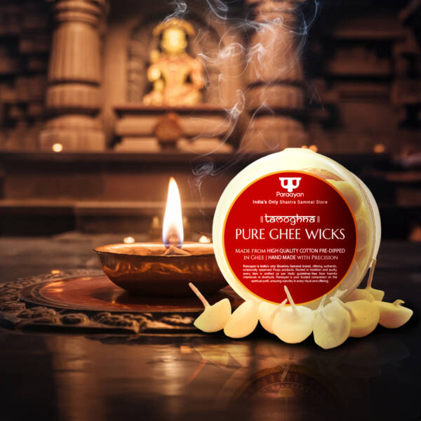 Paraayan Tamoghna Pure Ghee Wicks | 1 Pack, 50 Pieces, 150g - Image 6