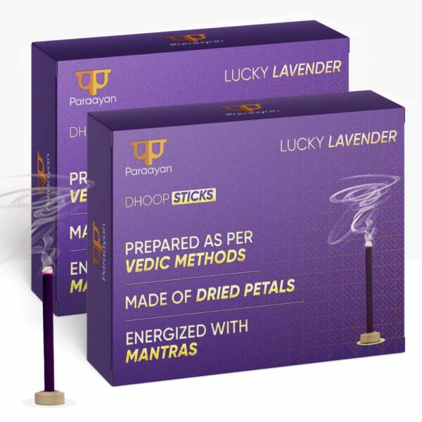 Paraayan Saugandhya Dhoop Sticks (Lavender Combo) | 1 Pack, 2 Boxes, 20 Sticks Each - Image 1