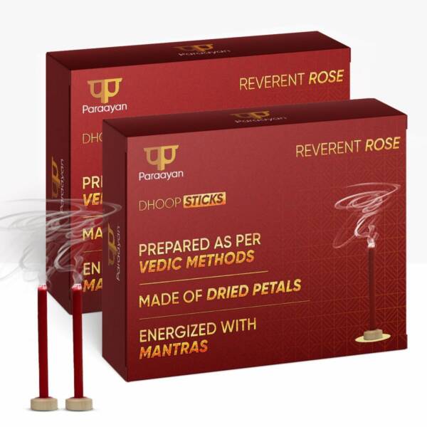 Paraayan Saugandhya Dhoop Sticks (Rose Combo) | 1 Pack, 2 Boxes, 20 Sticks Each - Image 1
