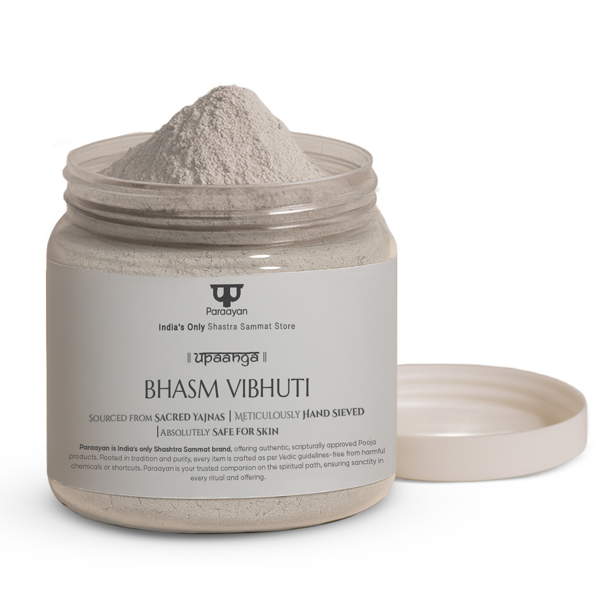 Artboard 1 Paraayan Upaanga Bhasm Vibhuti | 1 Pack, 1 Box, 50g - Image 1