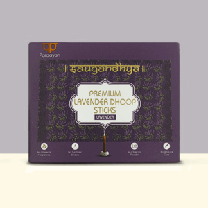 Paraayan Saugandhya Lavender Dhoop Sticks | 1 Pack, 1 Box, 20 Sticks
