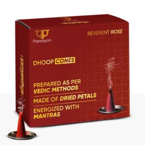 Paraayan Energized Dry Dhoop Cones | 20 Cones | Fragrance Rose Dhoop Cones | Bambooless Dhoop Cones For Pooja Organic Dhoop Batti Incese Cones For Puja And Home