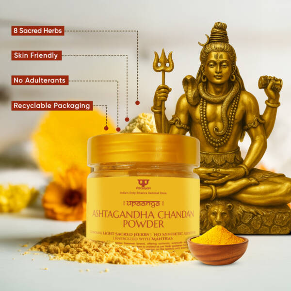 Paraayan Pure Ashtagandha Chandan Powder 50g | Shuddh Natural Chandan for Pooja, Tilak, Abhishek & Meditation - Image 5
