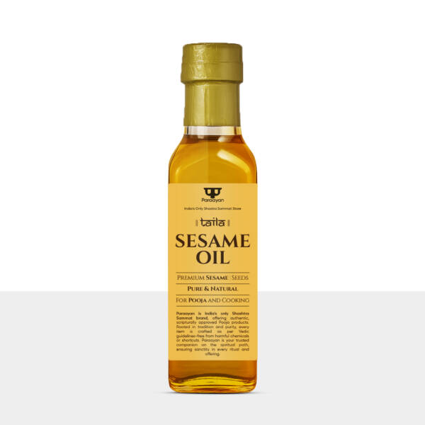 Paraayan Cold Pressed Sesame Oil 500ml | Til Oil with Rich Aroma & Flavour For Pooja, Diwali Rituals and Healthy Cooking - Image 1
