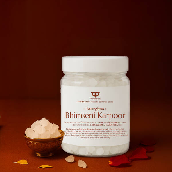 Paraayan Shuddh Bhimseni Kapoor for Pooja 100g | Premium Natural Camphor for Hawan, Aarti, Deepak Lighting & Spiritual Energy - Image 3