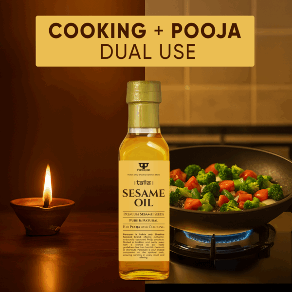 Paraayan Cold Pressed Sesame Oil 500ml | Til Oil with Rich Aroma & Flavour For Pooja, Diwali Rituals and Healthy Cooking - Image 5