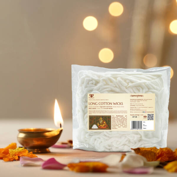 Paraayan Pure Long Cotton Diya Wicks for Pooja | 250 Pieces | Akhand Deep Lambi Batti for Puja - Image 6
