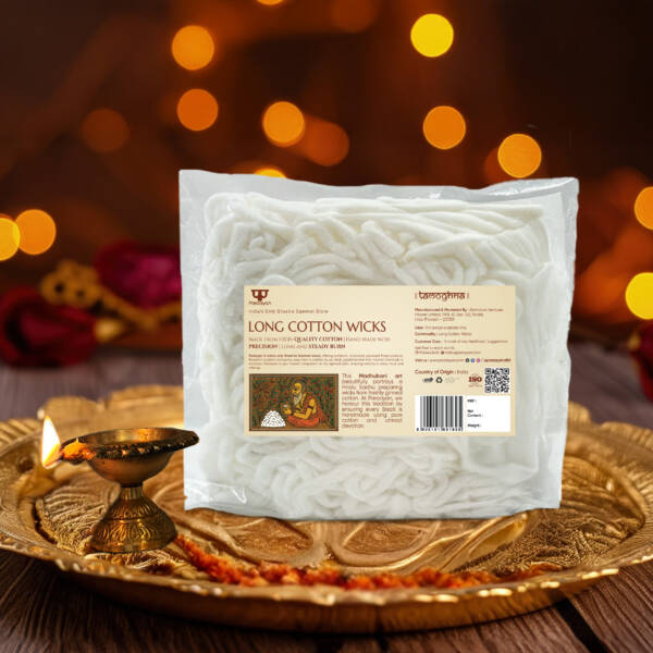 Paraayan Pure Long Cotton Diya Wicks for Pooja | 250 Pieces | Akhand Deep Lambi Batti for Puja - Image 5