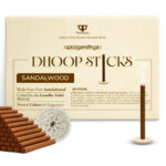 Paraayan Pure Sandalwood Dhoop Sticks I Bambooless & Charcoal-Free | 40 Long Sticks with Dharma Rath Chakra Dhoop Stand | Pure Natural Sandalwood Aroma for Pooja, Meditation & Havan