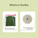 Paraayan Pure Mogra Dhoop Sticks I Bambooless & Charcoal-Free | 40 Long Sticks with Dharma Rath Chakra Dhoop Stand | Pure Natural Mogra Chandan Aroma for Pooja, Meditation & Havan - Image 5