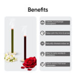 Paraayan Dhoop Sticks Pack of 2 (Rose and Mogra) I 40 X 40 Long Sticks I No Bamboo I No Charcoal I Puja Dhoop Sticks with Dharma Rath Chakra Dhoop Stand - Image 4