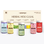 Paraayan Herbal Gulal for Holi & Festivals with Brahmi and Haridrika |  Pack of 5 | Natural, Skin-Friendly & Child-Safe Gulaal | Vibrant Red, Green, Blue, Pink & Yellow Colors